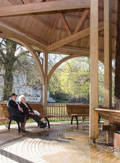 Gradier-Pavillon Bad Salzschlirf nahe Aufnahme